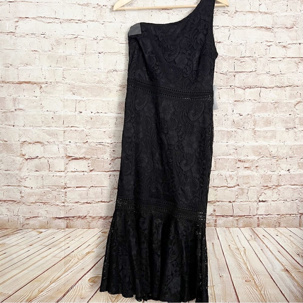 Venus lace crochet one shoulder party dress